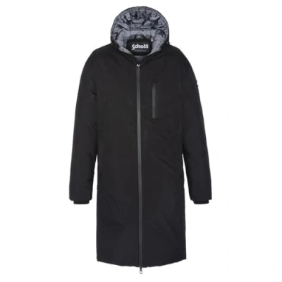Abbildung von Schott NYC Unisex Fargo Lange Daunenjacke mit Reißverschluss, Schwarz, Large
