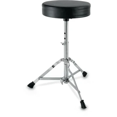 Abbildung von XDrum Schlagzeughocker Semi Höhenverstellbarer Drum Hocker, verstellbar von 50 62 cm Drei stabile Standbeine mit Gummifüßen, zusammenklappbar Extra dicke 4 Polsterung für bequemen Sitz