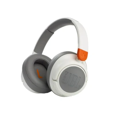 Abbildung von JBL JR 460NC Kabellose On Ear Kopfhörer mit Geräuschunterdrückung für Kinder, bis zu 30 Stunden Wiedergabezeit und sicherer Klang, Weiß