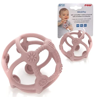 Abbildung von reer Bite&amp;Play Beiß und Greifball fürs Baby, Beißring Spielzeug Kleinkind, tolles Geschenk