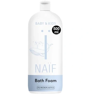 Abbildung von Naïf Pflegender Badeschaum mit Baumwollsamenöl Babypflege natürlichen Inhaltsstoffen Vegan Frei von SLES, Mikroplastik, Parabenen und Mineralöl 500ML