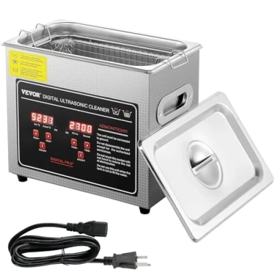 Abbildung von VEVOR Ultraschallreiniger Ultraschall Edelstahl Reinigungsgerät 150 W, 3 L Ultraschallreinigungsgerät mit Digitaler Anzeige 0 30 Min, Reinigung für Schmuck, Brillen, Uhren usw.