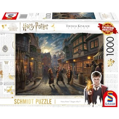 Abbildung von Schmidt Spiele 58548 Wizarding World, Harry Potter, Diagon Alley, Thomas Kinkade, 1000 Teile Puzzle, Mehrfarbig