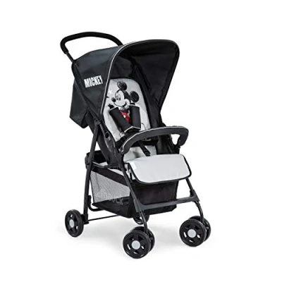 Abbildung von hauck Buggy Sport, Disney Mickey Stars Schwarz Federleichter Reisebuggy 5,9 kg mit Liegefunktion für Kinder ab Geburt bis 15 Klein Zusammenklappbar, Großer Einkaufskorb 3