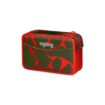 Abbildung von ergobag Maxi Mäppchen Set 40 Teilig, Lyra Bunt und Filzstifte, Kleingeld Fach, Lineal, Schere FeuerspeiBär Orange