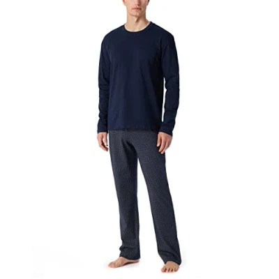 Abbildung von Schiesser Nachtwäsche Shirt, Herren, Größe: 48, Blau