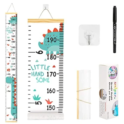 Abbildung von Kinder Messlatte Höhe Diagramm für Kinderzimmer, Wandaufhängung Höhenmesser Dekoration Abnehmbare Leinwand Messleite Lineal 200cm x 20cm
