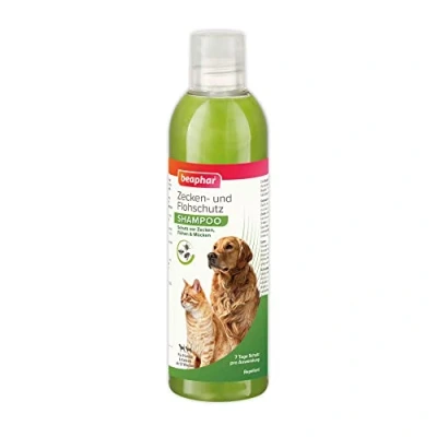 Abbildung von BEAPHAR Zecken Und Flohschutz Shampoo Für Hunde Katzen Ab 12 Wochen Repellent 7 Tage Schutz Vor Zecken, Flöhen Mücken Gesundes Fell Frischen Duft 250 ml