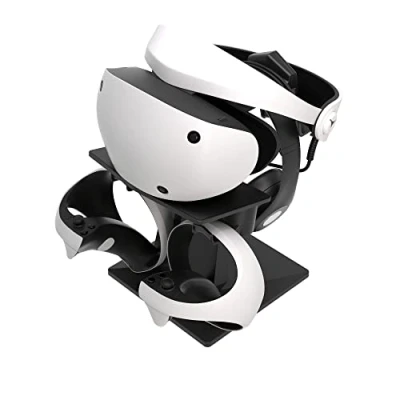 Abbildung von DigiCharge VR Headset Ständer für PS 2 PSVR2 Sony Playstation VR2/ Meta Quest / 1 Rift S/Valve Index/HP Reverb G2 PICO 4 Display Mount Station und Touch Controller