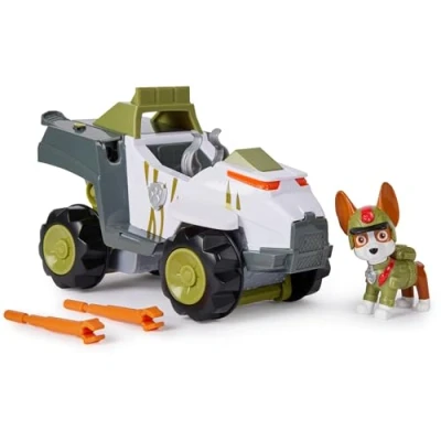 Abbildung von PAW PATROL Jungle Pups Affen Fahrzeug mit Tracker Figur (Basis Fahrzeug), Spielzeug für Kinder ab 3 Jahren