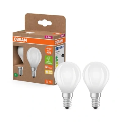 Abbildung von OSRAM LED Tropfen matt E14 2,2W 2700K 470lm 2er Pack