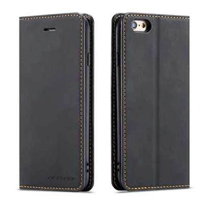 Abbildung von QLTYPRI Hülle für iPhone SE 2022 5G/iPhone 2020/iPhone 8/iPhone 7, Premium Dünne Ledertasche Handyhülle mit Kartenfach Ständer Flip Schutzhülle Kompatibel 7/8/SE 2/SE 3 Braun