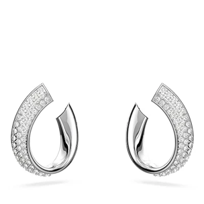 Abbildung von Swarovski Exist Kreolen, Rhodinierte Ohrringe mit Klaren Kristallen