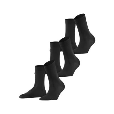 Abbildung von Falke Cotton Touch 3PACK Business &amp; Casual Socken, Damen, Größe: 35 38, Black