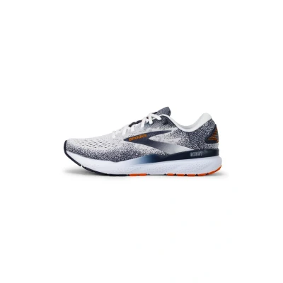 Abbildung von Brooks Ghost 16 Laufschuh Straße, Herren, Größe: 46.5, White peacoat orange Schuhe