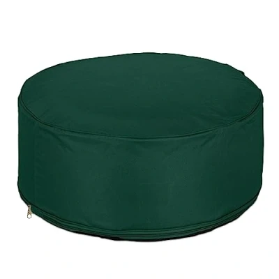Abbildung von Relaxdays aufblasbarer Hocker, Outdoor Pouf für Garten, Balkon, Camping, Sitzhocker rund, HxD: 26x56 cm, Sitzpouf, grün
