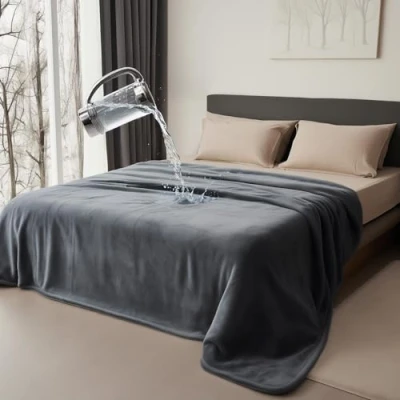 Abbildung von Bedding Aid wasserdichte Decke, Hundedecke Wasserdicht, Liebesdecke Katzendecke, Hundedecke, Sofa, Dunkelgrau/Hellgrau, 203x229cm