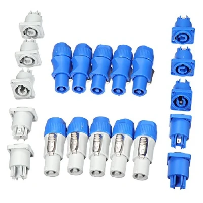 Abbildung von MASUNN 10 Set Neutrik Powercon Typ A Nac3Fca + Nac3Mpa 1 Chassis Plug Panel Adapter