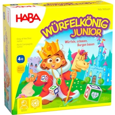 Abbildung von HABA Würfelkönig Junior, Würfelspiel für Kinder ab 4 Jahren, Gesellschaftsspiel 2 Spieler