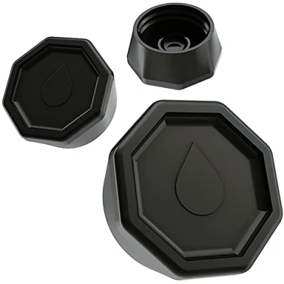 Abbildung von Sodaquip® Deckel Glasflasche für Sodastream Crystal NEU 3x moderne Flaschen Verschluss/Flaschendeckel Glasflaschen (3x Schwarz)