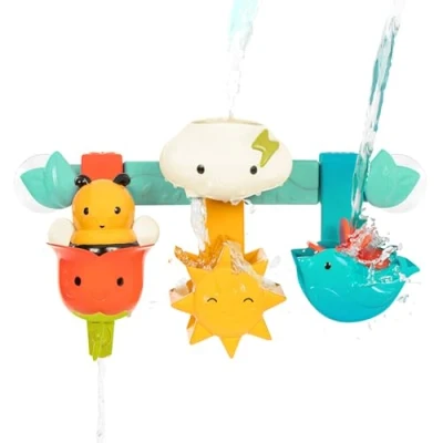 Abbildung von Battat Badewannen Spielzeug mit Saugnäpfen, Wasserrad, Spritztier Badespielzeug Baby Wasserspielzeug für Badezimmer Kinder und Babys ab 1 Jahr