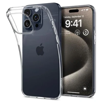 Abbildung von Spigen Liquid Crystal TPU Back Cover Durchsichtig Apple iPhone 15 Pro Max