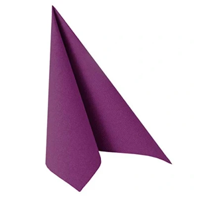 Abbildung von Papstar Servietten / Tissueservietten lila &quot;Royal Collection&quot; 40 X cm, 1/4 Falz, für Gastronomie, Feste und Haushalt, #10820, 1 50er Pack