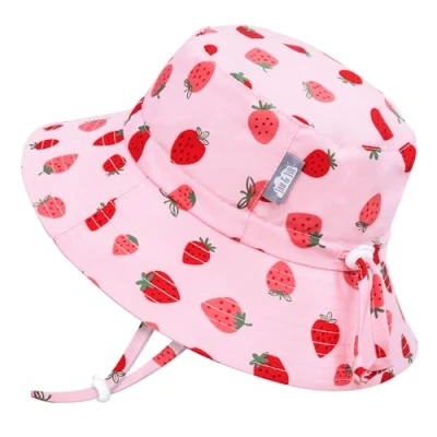 Abbildung von Jan &amp; Jul Schnell Trocknender Baby Sonnenhut für Mädchen (M: 6 24 Monate, Rosa Erdbeere)