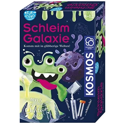 Abbildung von KOSMOS 654177 Fun Science Schleim Galaxie, Mixe fünf Verschiedene Arten, Experimentierset für Einsteiger und Kinder ab 8 Jahre, Komplett Set zum Glibber selber Machen