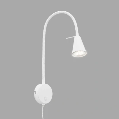 Abbildung von Briloner Leuchten LED Bettlampe, Bettleuchte Flexarm, inkl. An /Ausschalter, 4,7 Watt, 400 Lumen, 3.000 Kelvin, Metall, Weiß