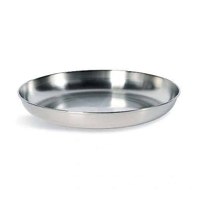 Abbildung von Tatonka Large Plate (Ø 23 cm) Camping Teller aus hochwertigem Edelstahl (18/8) Lebensmittelecht und resistent gegen Fruchtsäuren