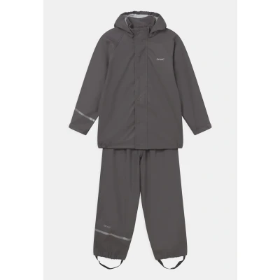 Abbildung von Celavi Basic Rainwear Solid SET Unisex Regenjacke / wasserabweisende Jacke für Kinder, Größe: 98, Grey