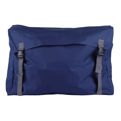 Abbildung von QHP Stall Packsack Utensilienbehälter f. Decken und Pflegeartikel (Navy/grau)