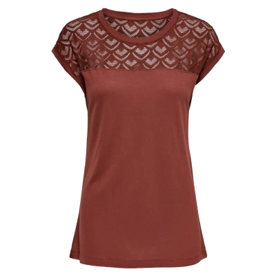 Abbildung von ONLY Onlnicole LIFE MIX Tshirt print, Damen, Größe: XS, Cognac