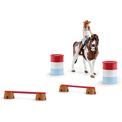 Abbildung von schleich HORSE CLUB 42441 12 Teiliges Pferde Set Hannahs Reitpferd Rodeo Reiten mit Cowgirl und Pferd, Realistisches Western Bauernhof Spielzeug für Jungen Mädchen ab 5 Jahren