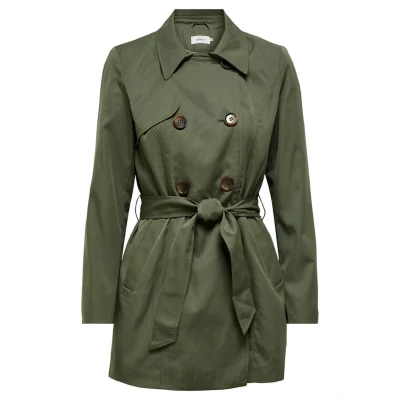 Abbildung von ONLY Onlvalerie Trenchcoat, Damen, Größe: Medium, Dark green