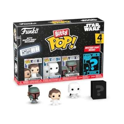 Abbildung von Funko Bitty Pop! SW Leia 4pkund eine Überraschungs Mini Figur 0.9 Inch (2.2 cm) Star Wars Sammlerstück Stapelbares Display Regal Inklusive Geschenkidee Party Tüten Strumpf