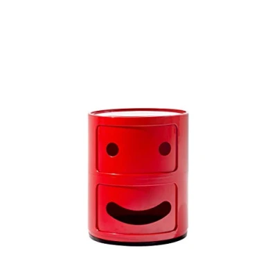 Abbildung von Kartell Componibili Container lächelnd, Kunststoff, Rot, 32 x 40 cm