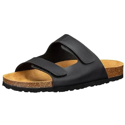 Abbildung von Lico Bioline Velcro Unisex Hausschuh, schwarz, 47 EU