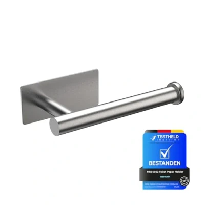 Abbildung von Ibergrif MK34052 Selbstklebender Toilettenpapierhalter, klopapierhalter WC Ohne Bohren, Toilettenpapier Halterung, Edelstahl, Einheitsgröße, Grau