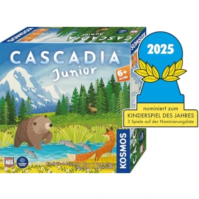 Abbildung von KOSMOS 684884 Cascadia Junior, „Spiel des Jahres“ 2022 für Kinder und Familien ab 6 Jahre. Kinderspiel 1 4 Kinder, Legespiel,