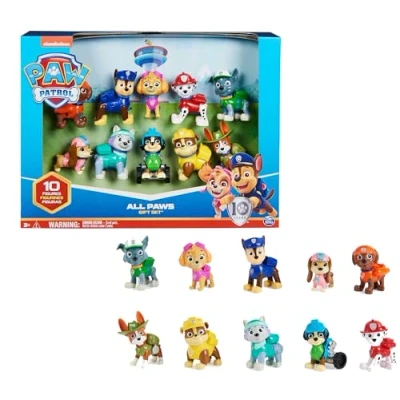Abbildung von PAW PATROL, Action Pack Pups Figuren Geschenkset mit 10 Hundefiguren zum Sammeln, Spielzeugfiguren, ab 3 Jahren