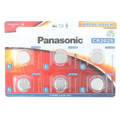 Abbildung von Panasonic Premium Blue Batterien im Blister (5X CR2025 CR 2025 DL2025 BR2025 KCR2025 LM2025) 3V Lithium, 6 Stück