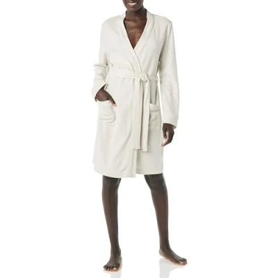 Abbildung von Amazon Essentials Damen Leichter Waffel Bademantel, Mittellang (Erhältlich In Übergröße), Beige, S