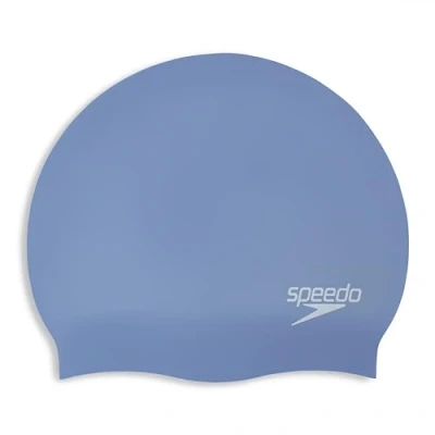 Abbildung von Speedo Unisex Long Hair Swimming Cap Swim Snag Free Easy On, Curious Blue, One Size