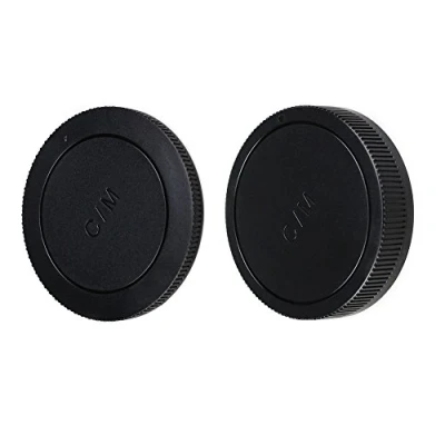 Abbildung von JJC Gehäusedeckel + Objektivdeckel (hinten) für Canon EF M Mount Mirrorless Kameras M6II M6 M5 M3 M2 M50II M50 M10 M200 M100 &amp; Objektiv (1 Set)