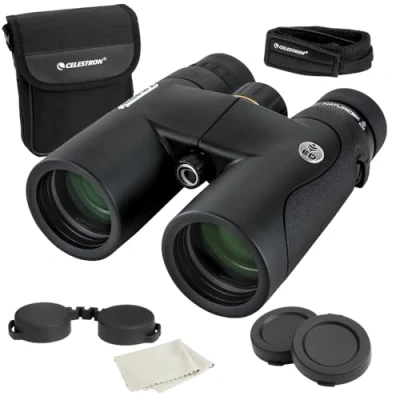 Abbildung von Celestron 72332 Nature DX ED 8x42 Fernglas für Natur und Vogelbeobachtungen mit Objektivlinsen niedriger Streuung, vollvergütet BaK 4 Prismen, gummiarmiert, anlaufgeschützt wasserdicht
