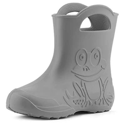 Abbildung von Ladeheid Eva federleichte Kinder Gummistiefel für Jungen und Mädchen Regenschuhe Bequeme wasserdichte Regenstiefel LA CA 01
