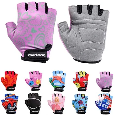 Abbildung von Meteor Unisex Kinder Fahrradhandschuhe Bike Gel BMX Handschuhe, FLOWER, Gr. Jr XS/ Handweite 6 6.5cm