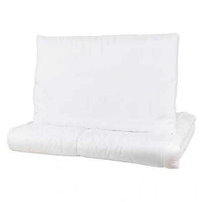 Abbildung von FlyIdeas Decke für Babybett Set 100x135 zm + Kopfkissen 40x60 cm, Baby Babybetten Ganzjahresbettdecke Bettdecke, Weiß